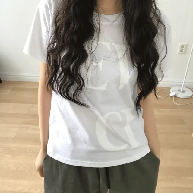 newy semi crop tee [2color]