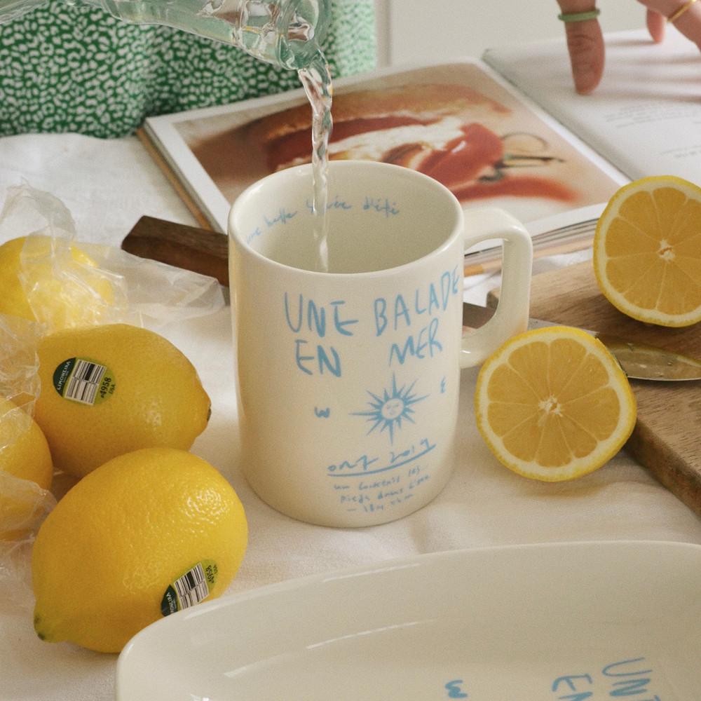 오노프맨션 레터링 머그잔 예쁜머그컵 홈카페컵 [Nice holiday mug]