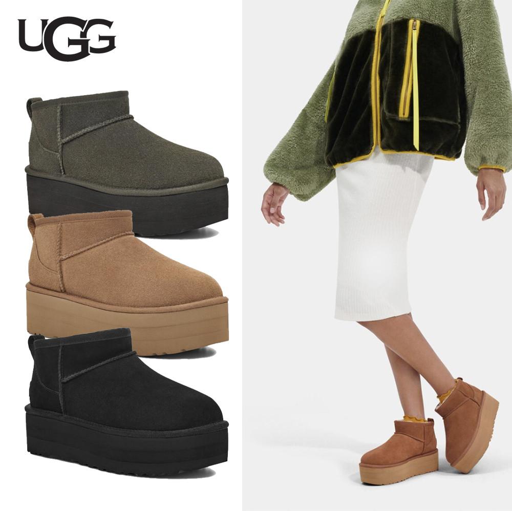 어그 울트라 미니 플랫폼 부츠 미국어그 키높이 체스트넛 블랙 그린 3컬러