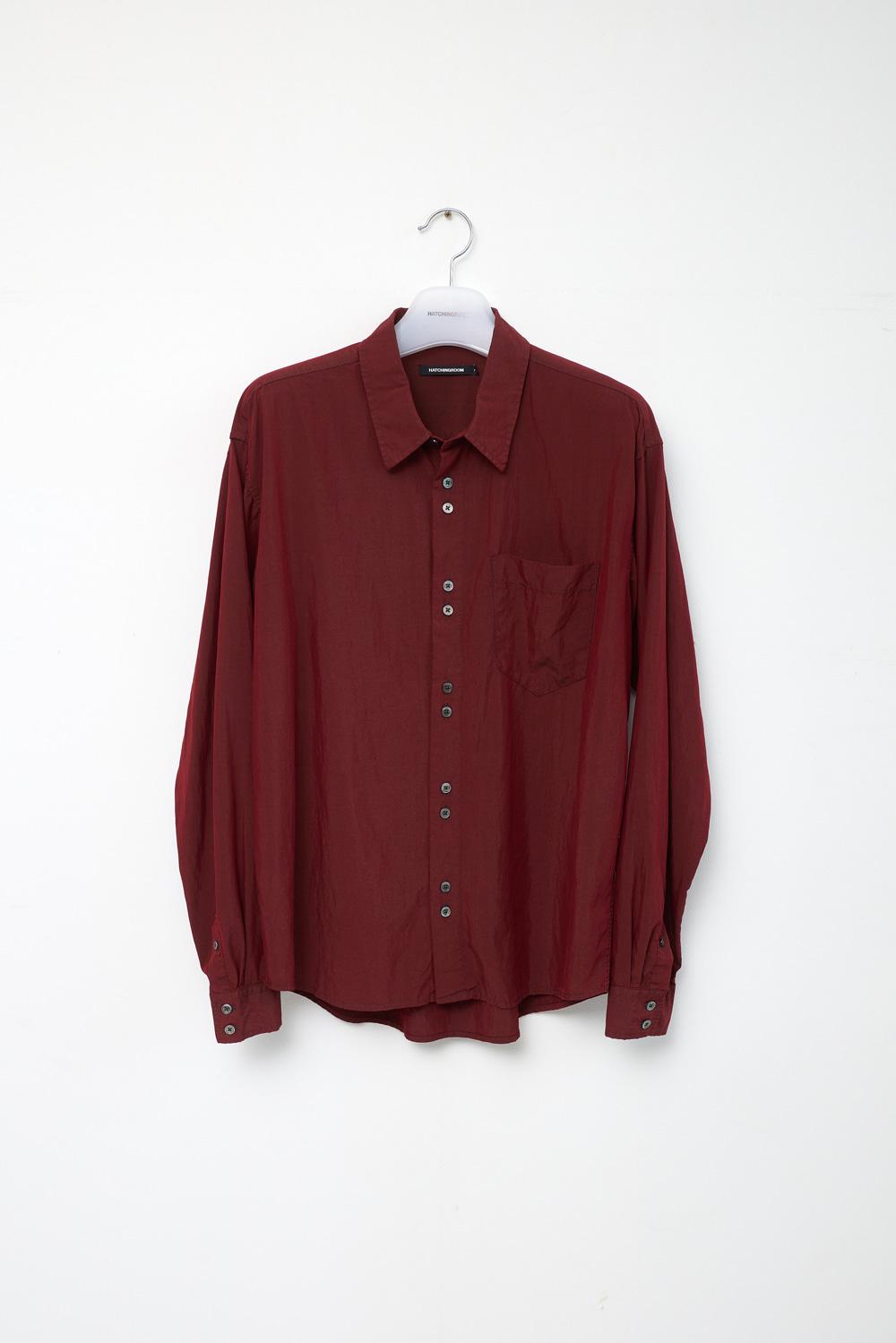 Rana Shirt Over Dyed Dark Red