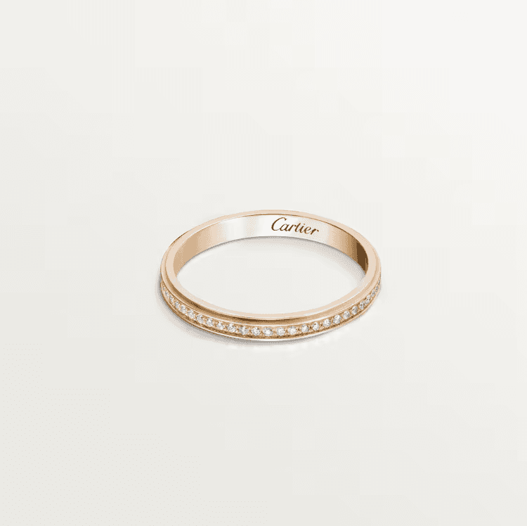 Cartier d'Amour wedding ring, 2.3 mm width, paved