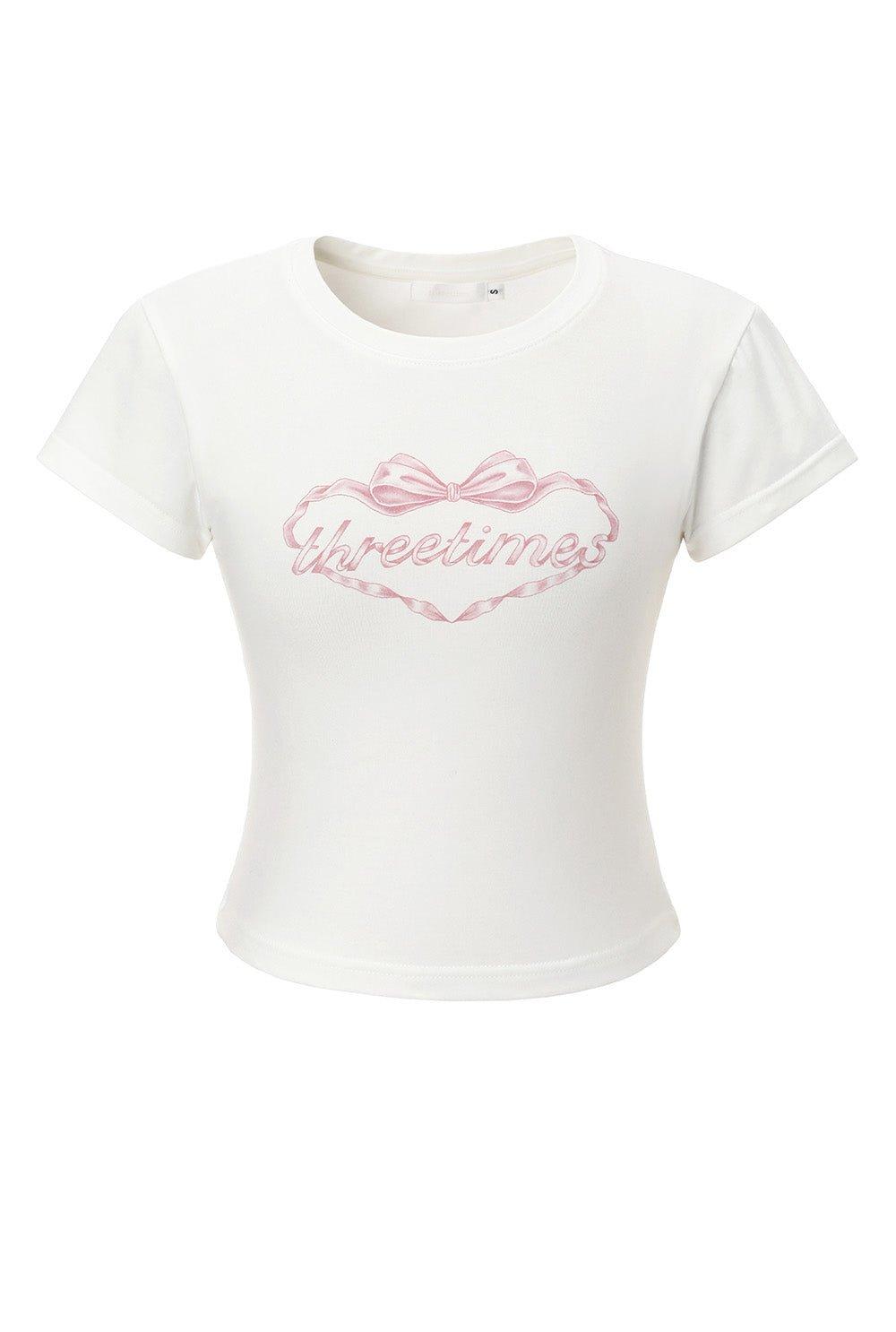 [1st pre-order] Heart ribbon tee