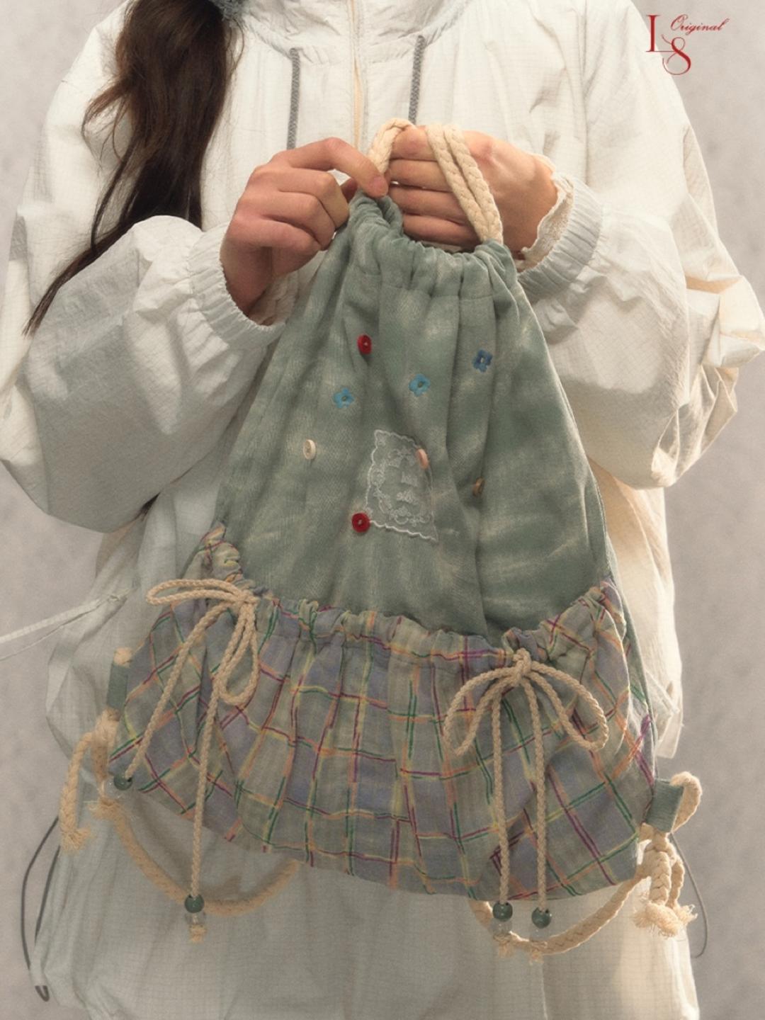 LOLOL Drawstring Canvas Backpack