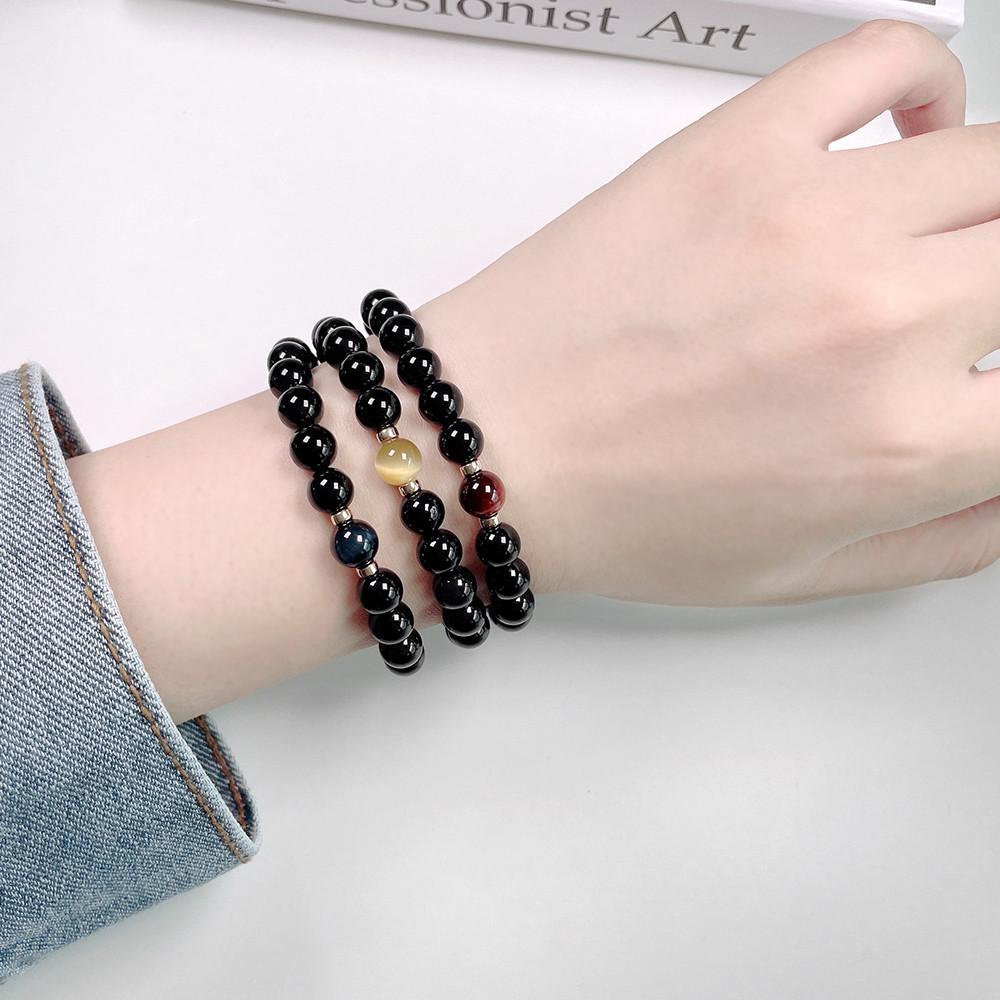 호안석 오닉스 커플팔찌 3type 천연 원석 소원팔찌 파워스톤