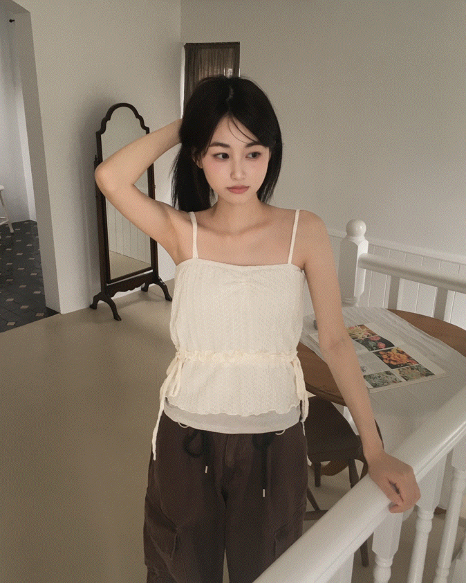 언버티 tour lace frill sleeveless