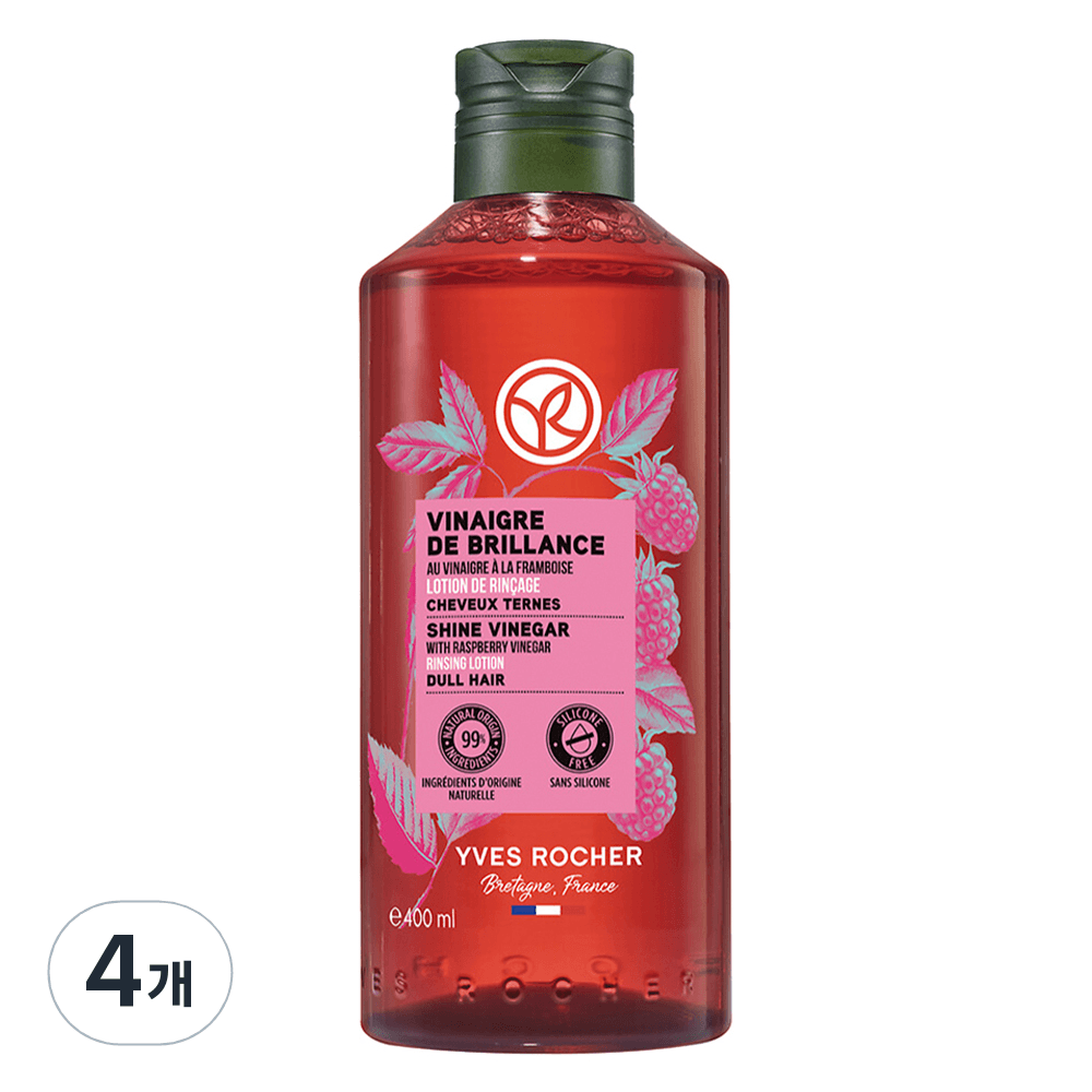이브로쉐 라즈베리향 샤인 헤어 식초, 400ml, 4개