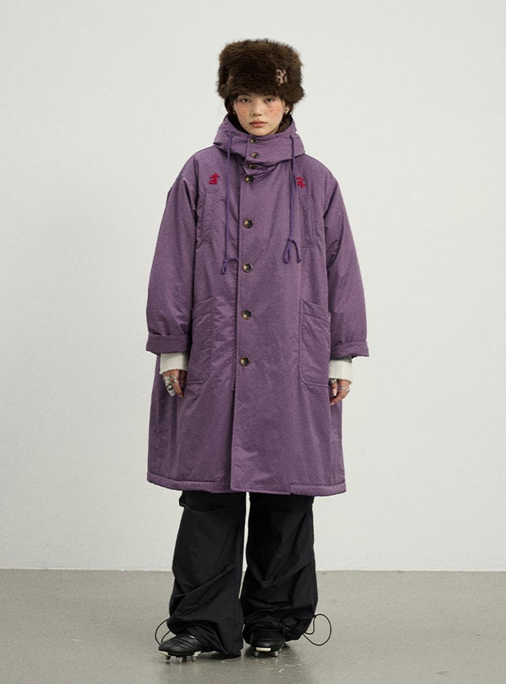 Sicilian Volcano Cotton Long Padded Jacket (3color)