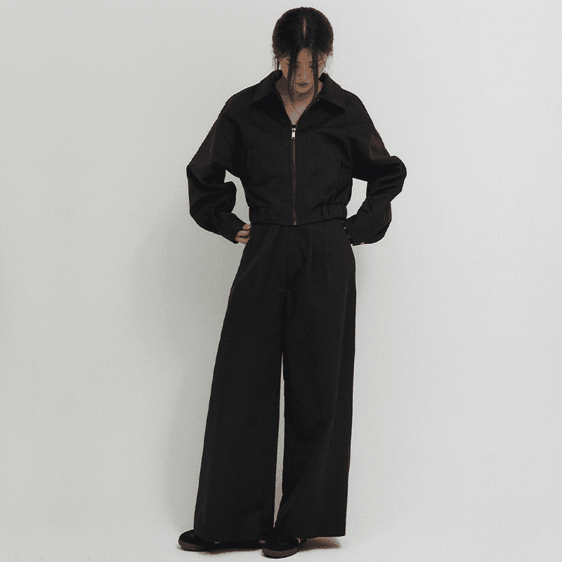 [ZAPPED] TWILL WIDE FIT PANTS (2 Colors)