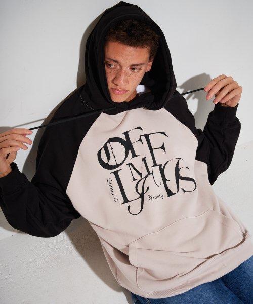 리미츠 래글런 후드티셔츠 [검정]