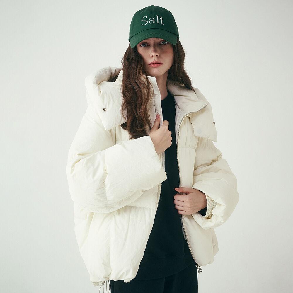 SAC 로고 후드 패딩 점퍼 아이보리 4W234H002