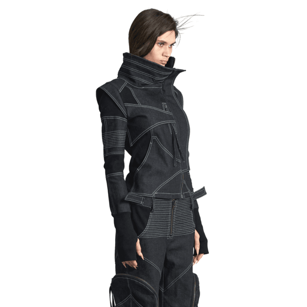 ARC LINE WING POCKET PANTS IN INDIGO DENIM