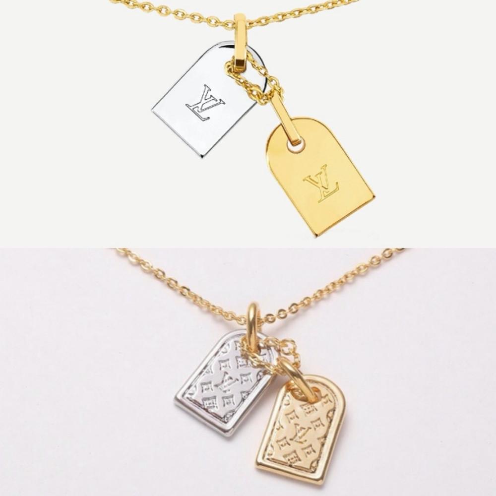 국내정식 루이비통 나노그램 목걸이 모노그램 골드 실버 M63141 네크리스