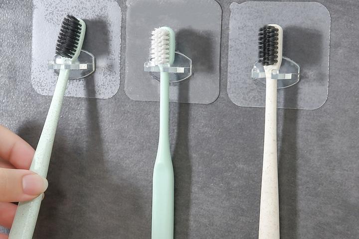 접착식 스테인리스 칫솔걸이 다용도 ABS 칫솔꽂이