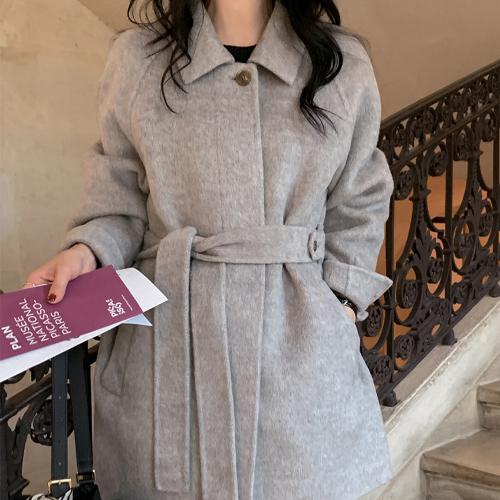 디어먼트 [🔥시즌오프50%][5천장돌파/하프코트/하객룩/직진배송][MNLB] 메르시 알파카 히든 핸드메이드 하프 코트