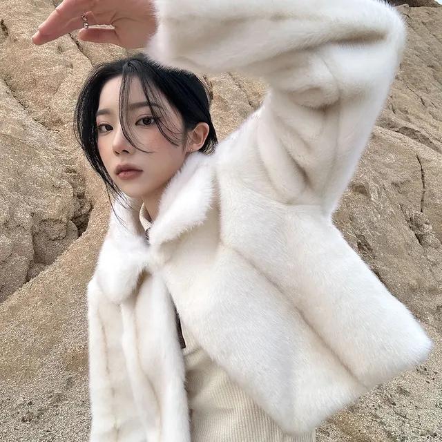 Collar minkfur jacket