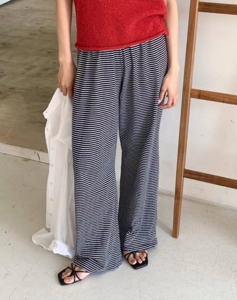 (네이비당일)마가렛 스트라이프 밴딩 바지 4칼라