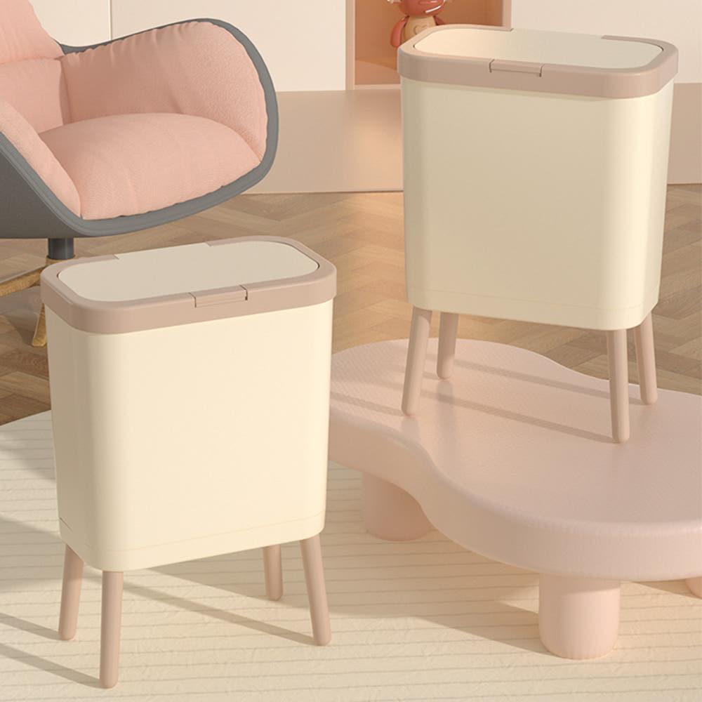 다리쓰레기통 키큰휴지통 인테리어 베이지 쓰레기통