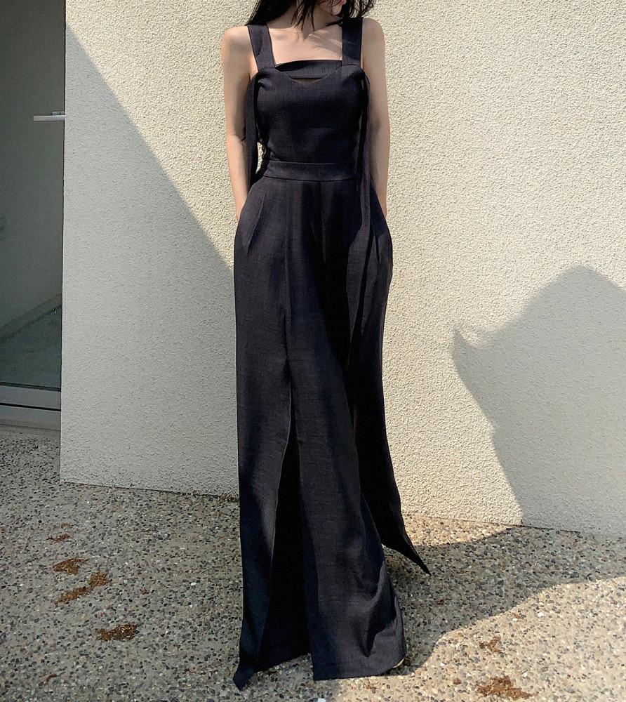 [자체제작]크루즈 스트랩 와이드 점프슈트