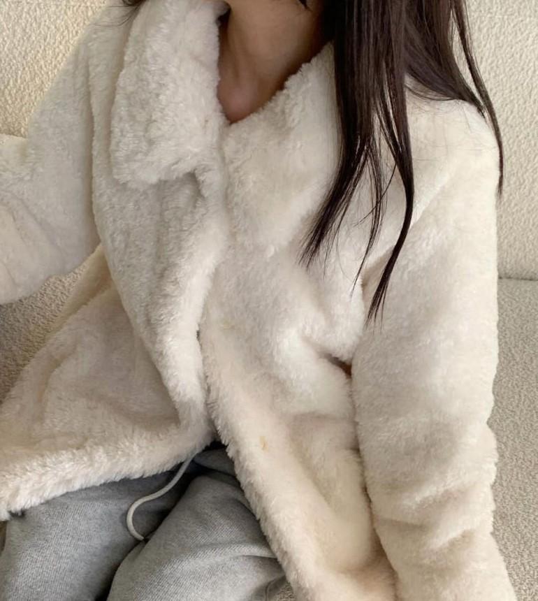 어스 [블랙당일] 리에뜨 모이브퍼자켓 밍크자켓 겨울 울 에코퍼자켓