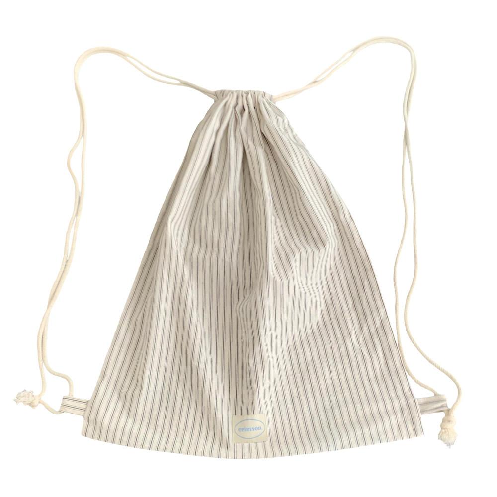 [crimson made] 더블 스트라이프 오트 스트링백 짐색 (grey)