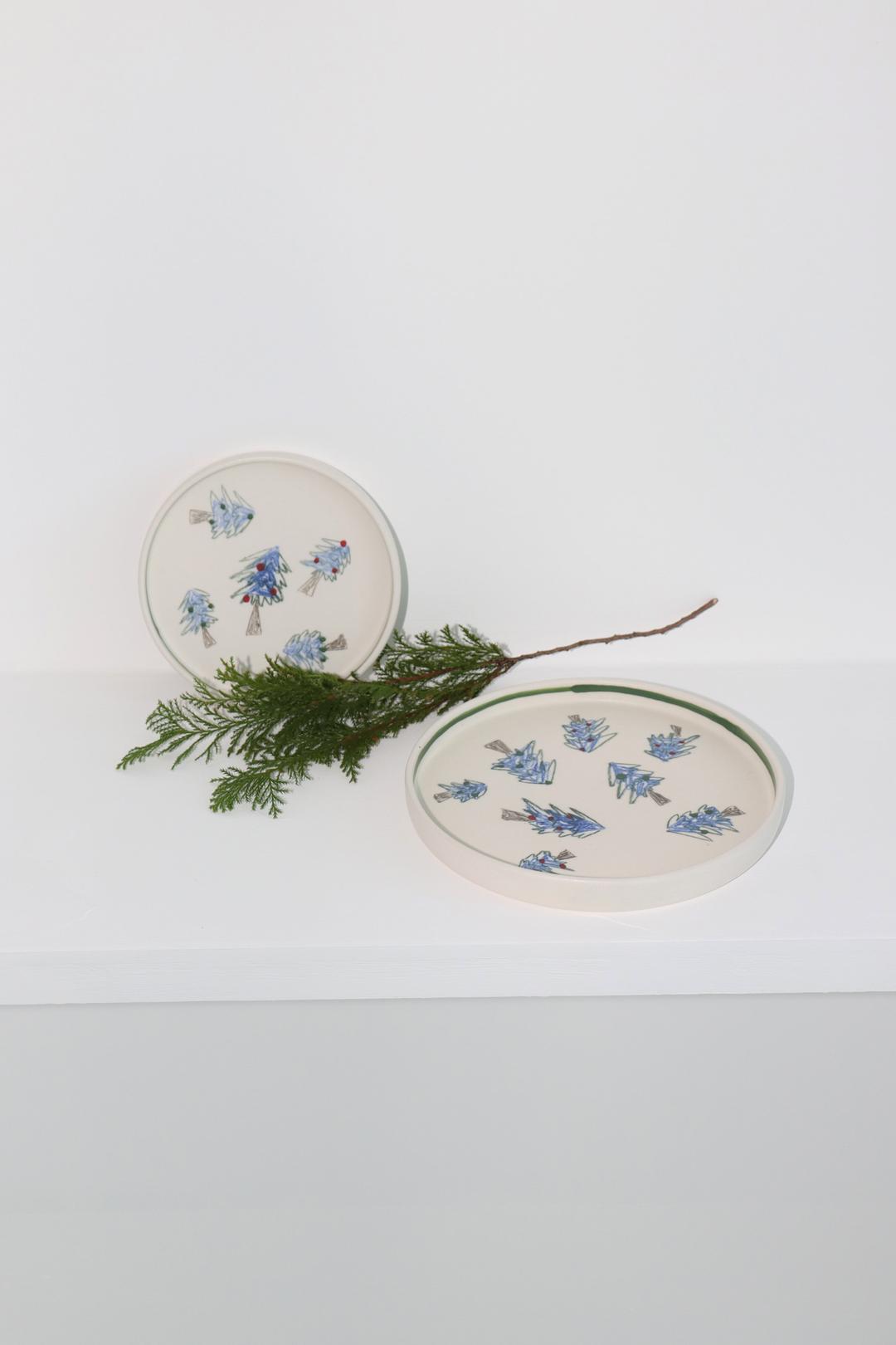 circle plate(tree drawing)