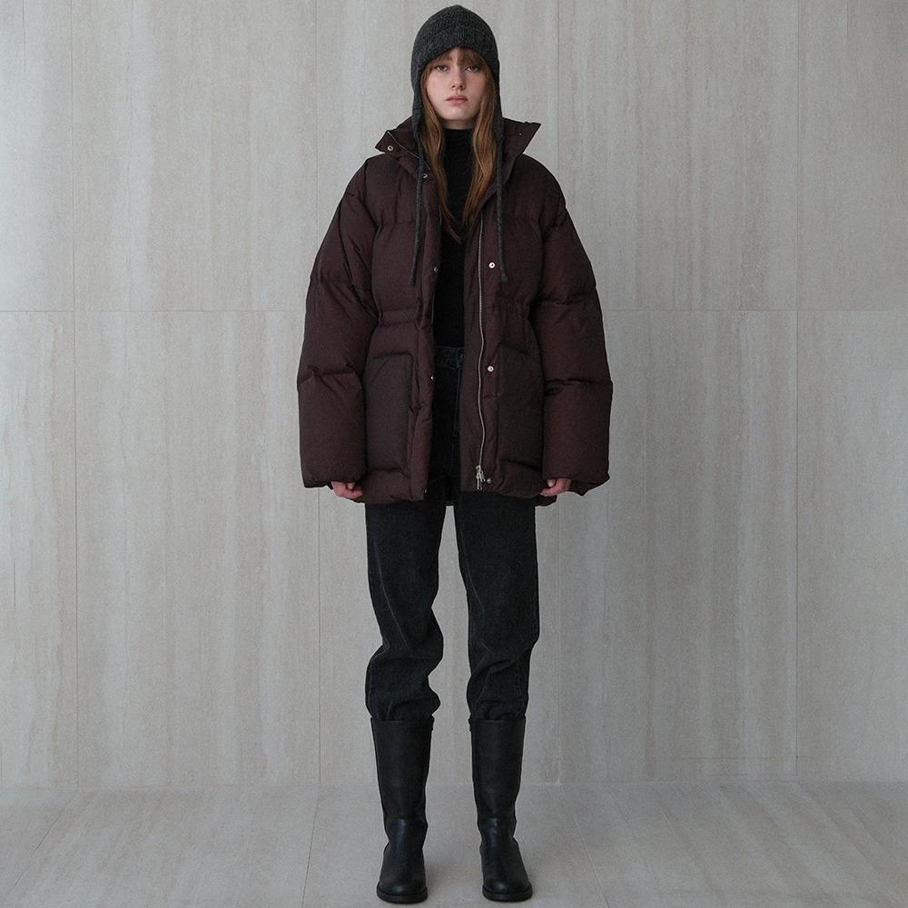 [25%쿠폰]classic half down jacket (brown)