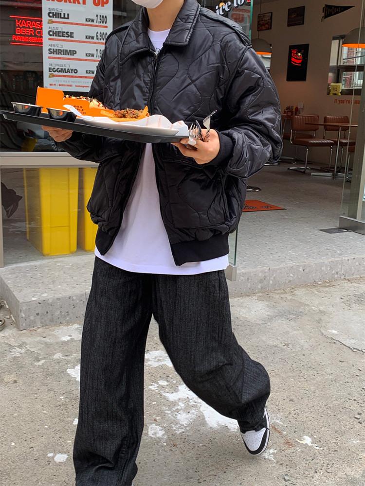 남녀공용 오버핏 투웨이 투포켓 퀼팅 패딩점퍼