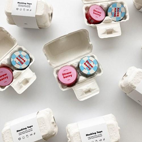 [오블러뮤] 스트로베리 마스킹테이프 2종 1세트