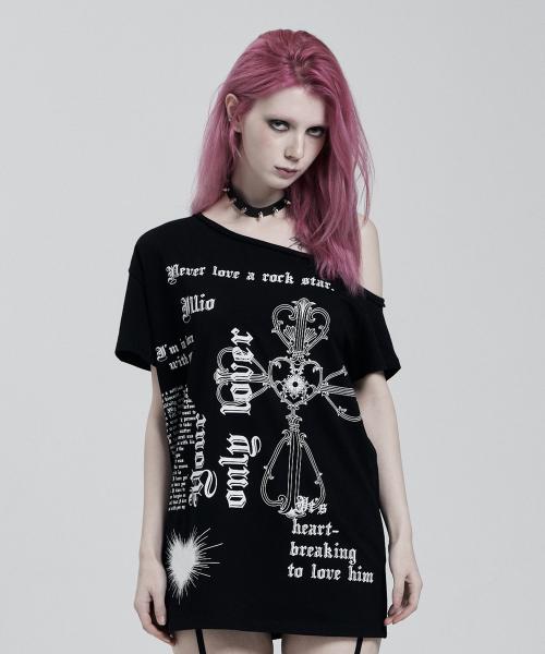일리오(ILLIO)  BLACK LOVER ONE SHOULDER T-SHIRTS - 사이즈 & 후기 | 무신사