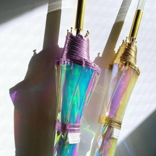 wpc우산 오로라 홀로그램 튼튼한 비닐 투명우산 PT-028,029