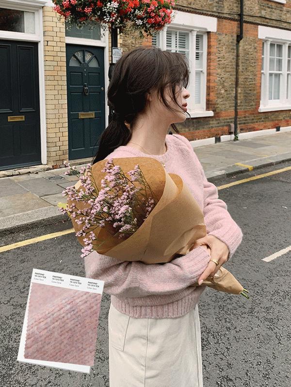 슬로우앤드 [베스트재입고/솜사탕니트!]  #SLOWMADE. 코튼캔디 래글런 믹스니트 - 3 color