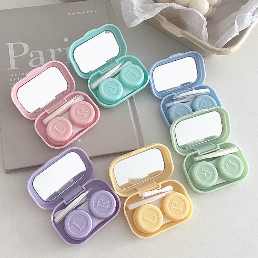 캔디 콘택트렌즈 케이스 휴대용 여행용 렌즈통