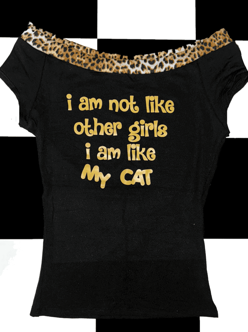 IM LIKE MY CAT BOATNECK TOP