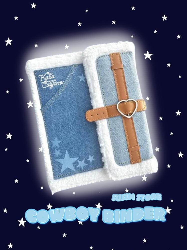 수심 Denim Cowboy Binder 데님 카우보이 바인더 다이어리 A5 6공 포카