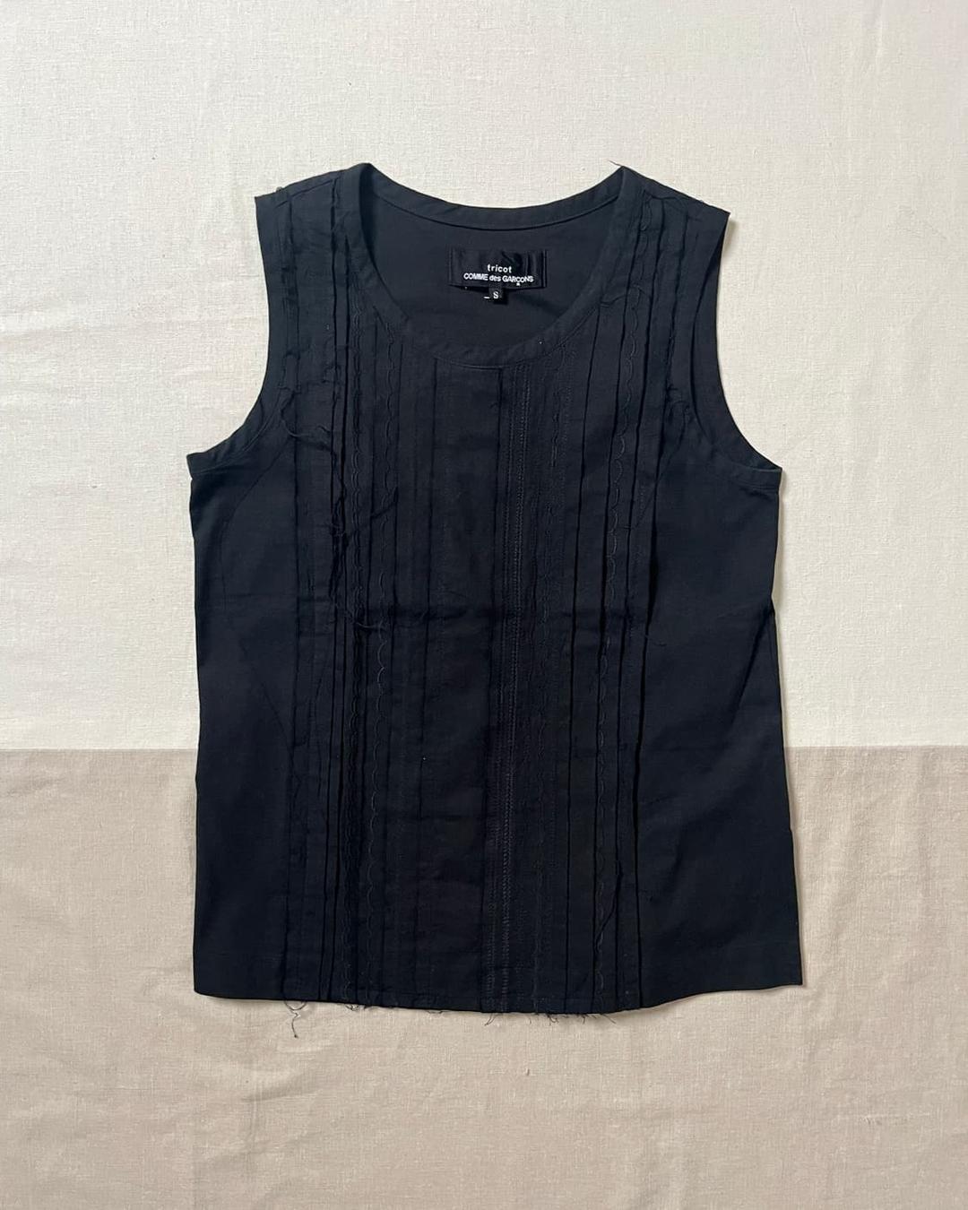 꼼데가르송 컷아웃 슬리브리스 스트라이프 comme des garcons | 후루츠패밀리