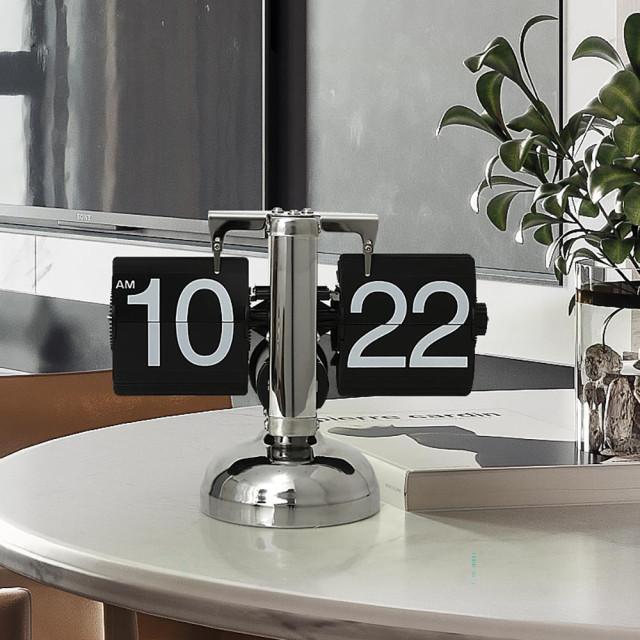 오리엔트 건전지 레트로 달력 아날로그 엔틱 전자 책상시계 led 탁상시계 플립시계