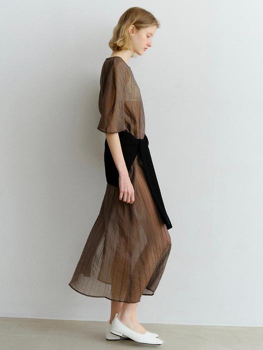 [3차 리오더] CREASE SHEER LAYERED OPS_ESPRESSO
