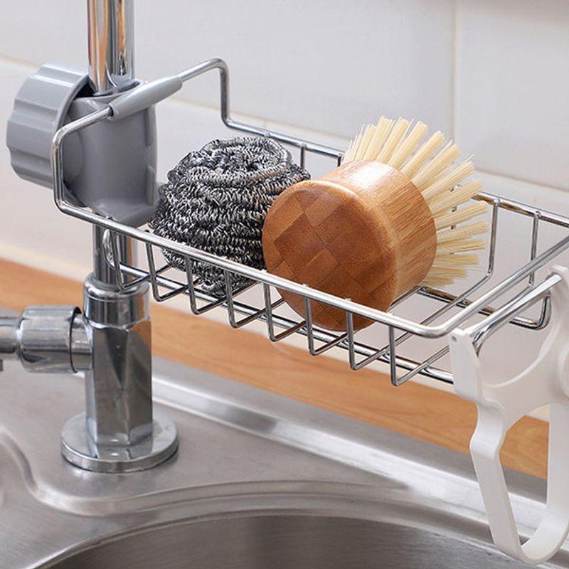 주방 수세미 비누받침대 수납 행주 키친타올 걸이