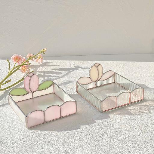 Floralia tray 차키 악세사리 꽃 트레이