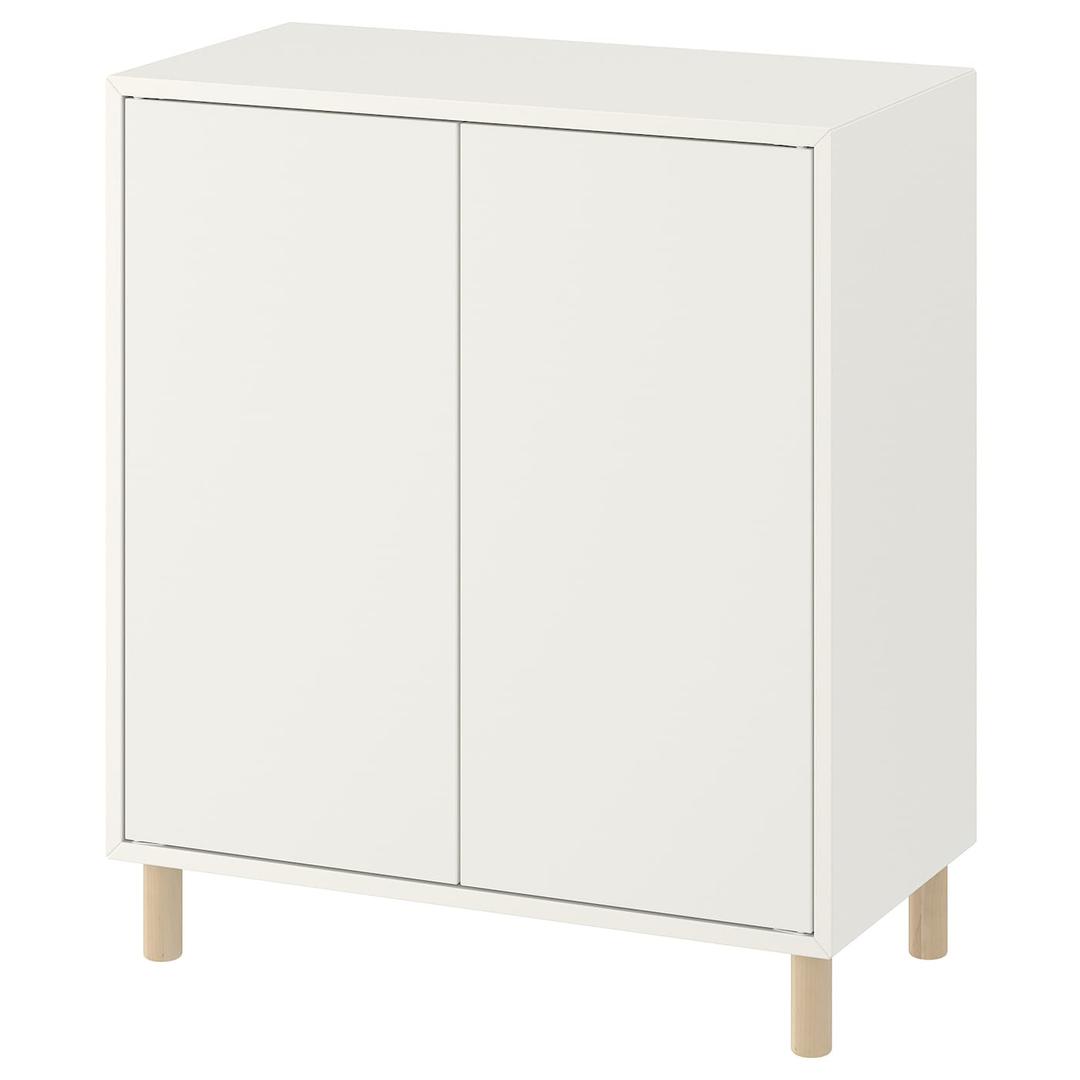 EKET 에케트 수납콤비네이션+다리 - 화이트/목재 70x35x80 cm