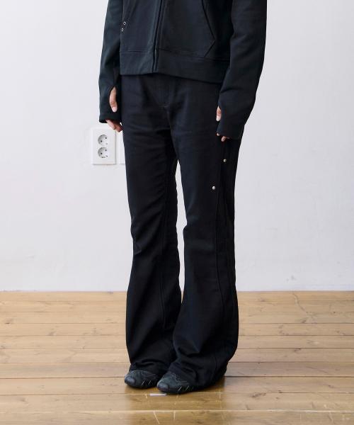 TCM flare snap pants (black)