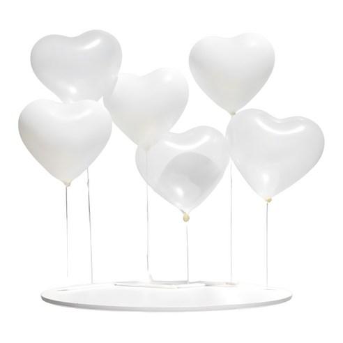 파티쇼 풍선스탠드 하트 세트, 화이트, 1세트 - 혼합풍선세트 | 쿠팡