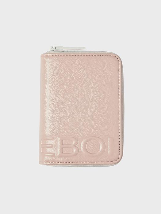 enamel zip cardholder(애나멜지퍼카드홀더) - 연핑크