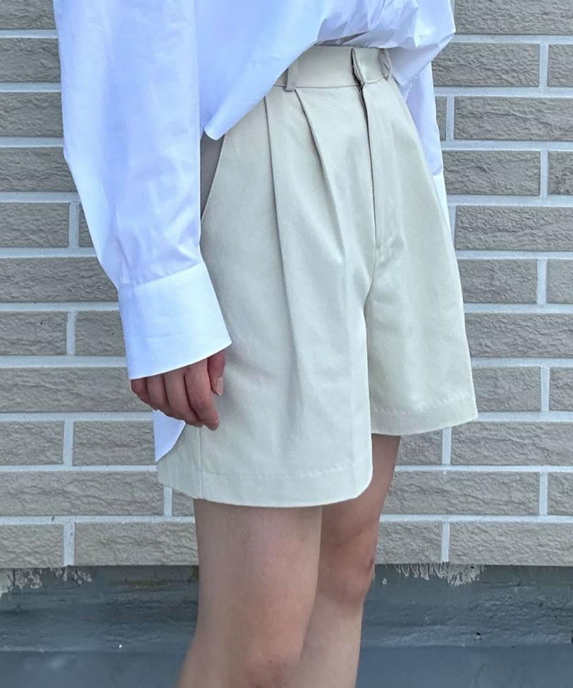 탄탄핏 투턱  트윌코튼 면반바지 4color