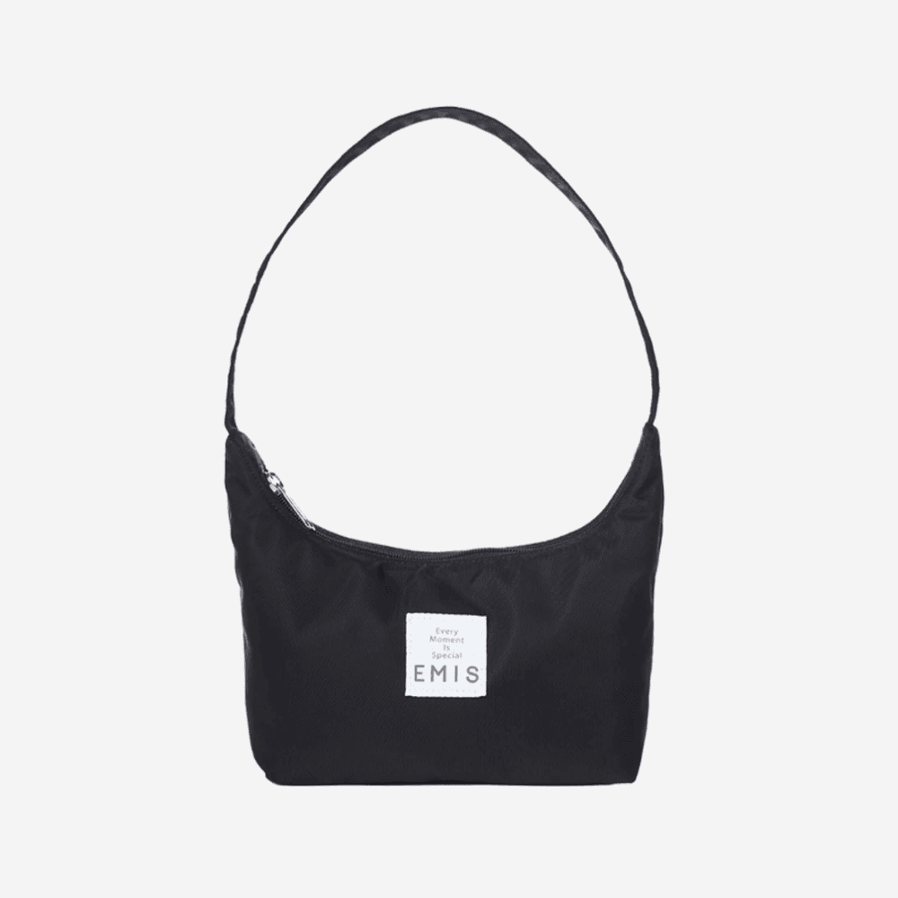 이미스 호보백 블랙 심플 에코백 데일리
