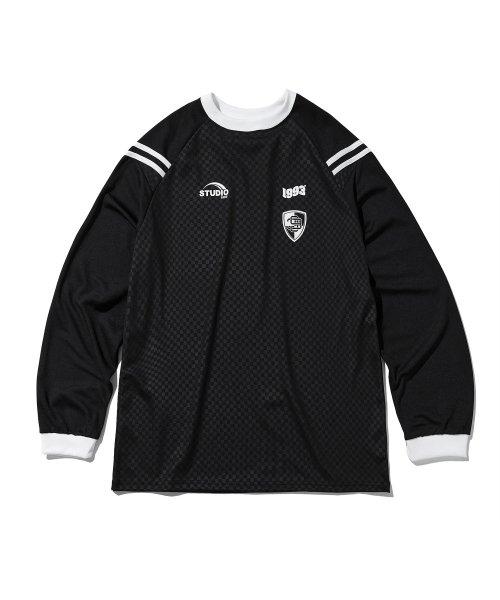 빈티지 트랙 저지 롱 슬리브_블랙