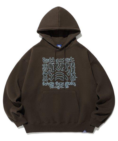 SUNRISE STAMP HOODIE_BROWN(IK2DFMM415A)