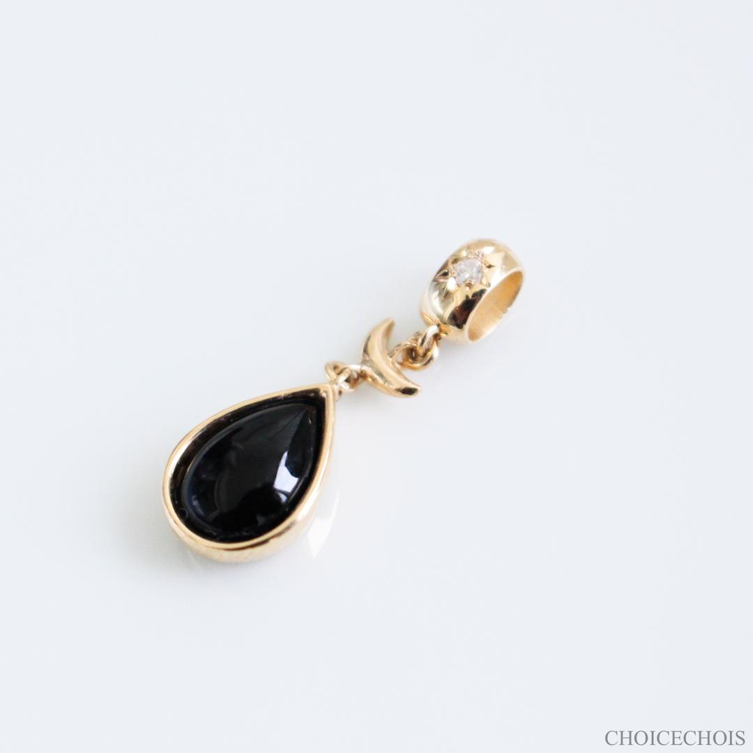 [SUNSET] ONYX MOON PENDANT