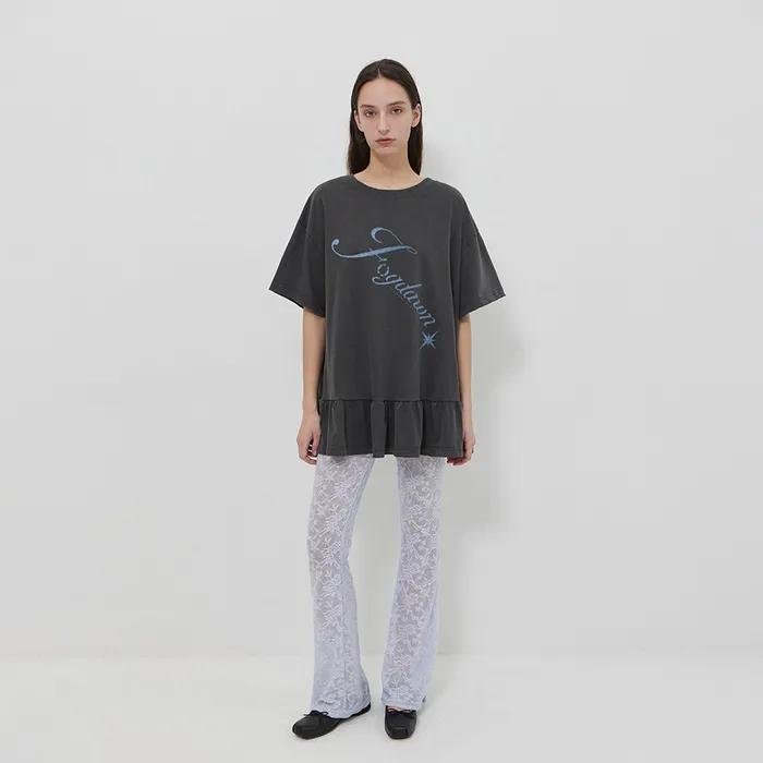 Stardust Cotton Frill Dress (charcoal)