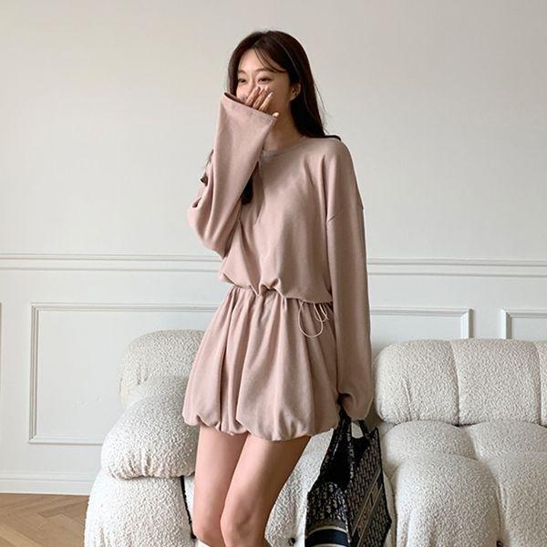 [미나그램] 로몬 맨투맨 벌룬스커트세트